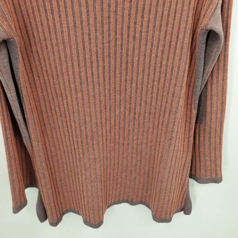 Smartwool Shadow Pine V-Neck Rib Sweater M Sparrow Heather/Sunset Coral Heather